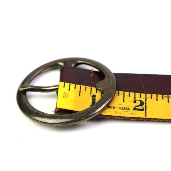 Treasure & Bond BROWN REAL LEATHER 1 3/8"Wd CASUAL DRESS WOMEN'S BELT Sz S (B47 - Picture 9 of 12